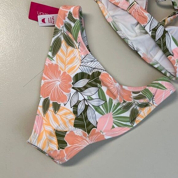 Xhilaration Women's Floral Two Piece Bikini Swimsuit - Size XS (00) - Picture 7 of 8